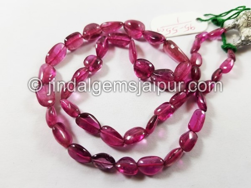 Rubellite Smooth Nugget Beads